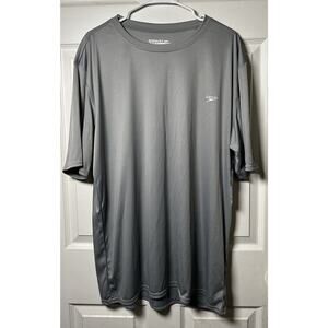 Speedo Gray Athletic Shirt Men's XXL Moisture Wicking Short Sleeve Crew Neck NWT